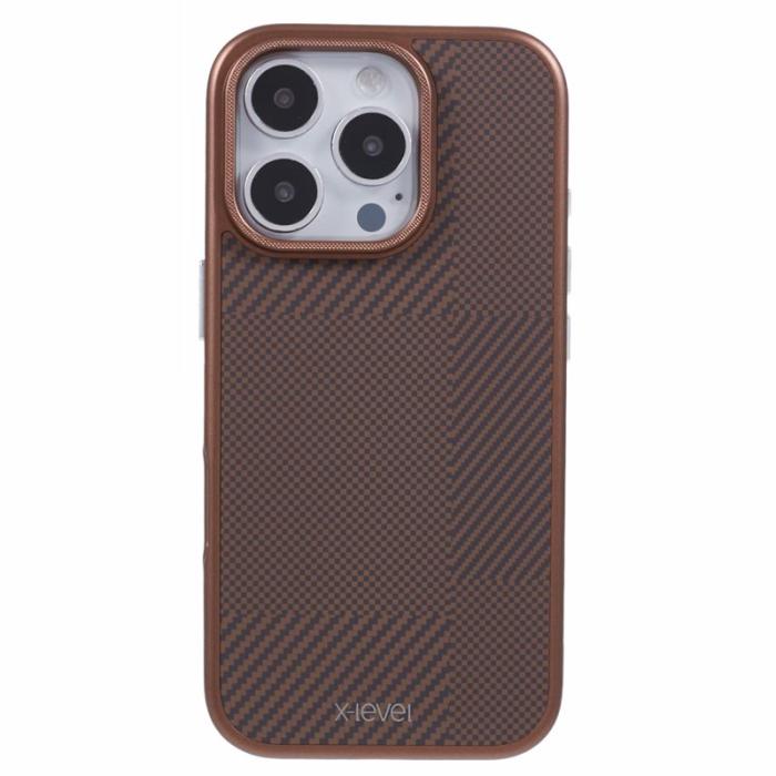 X-Level - X-LEVEL iPhone 16 Pro Max Skal Hård PC Stöttålig Titan Guld