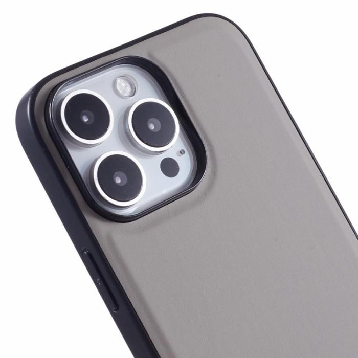 X-Level - X-LEVEL iPhone 16 Pro Max Skal Läderbelagt TPU Grå