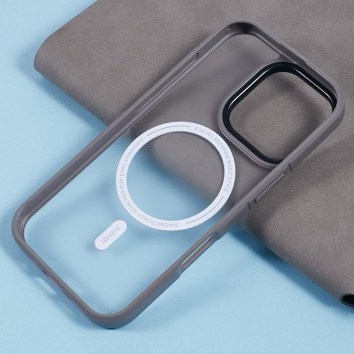 X-Level - X-LEVEL iPhone 16 Pro Max Skal MagSafe PC+TPU Matt Grå