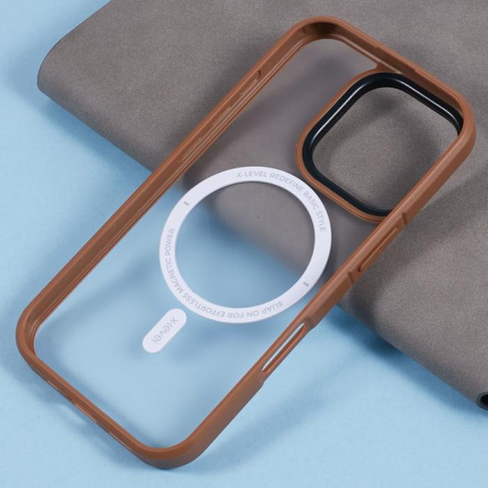 X-Level - X-LEVEL iPhone 16 Pro Max Skal MagSafe PC+TPU Titanium Gold