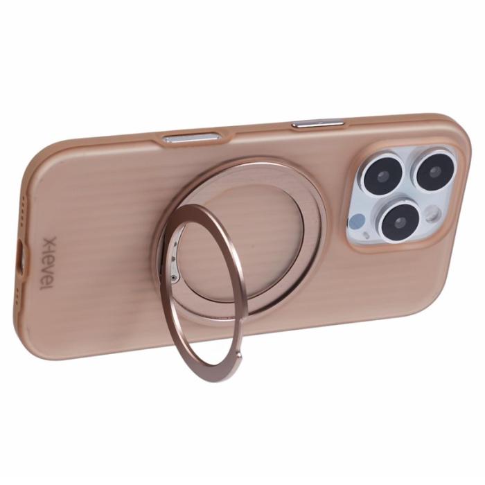 X-Level - X-LEVEL iPhone 16 Pro Max Skal med Rotating Kickstand Titanium Gold