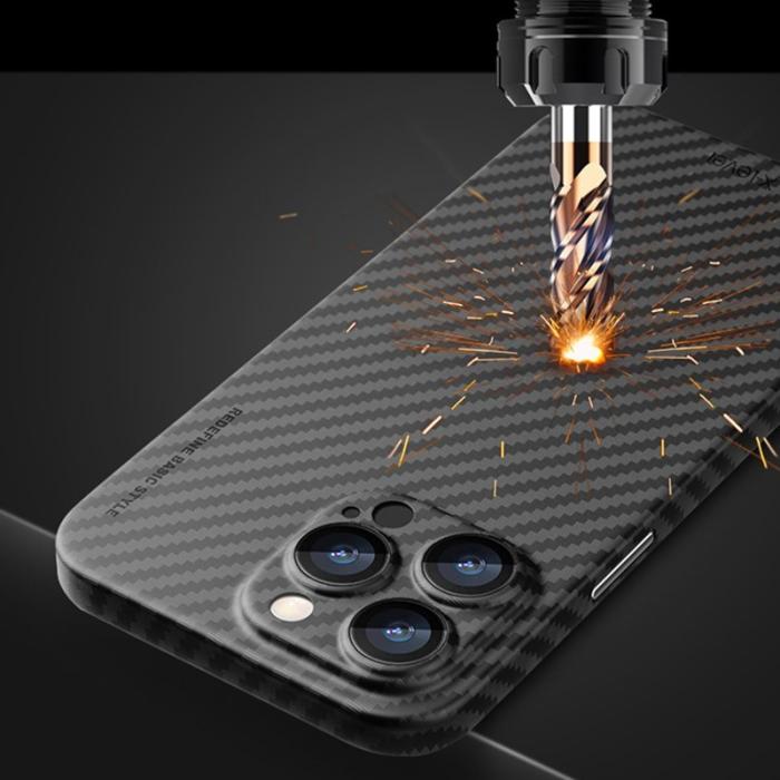 X-Level - X-LEVEL iPhone 16 Pro Max Skal Slim Carbon Fiber Svart