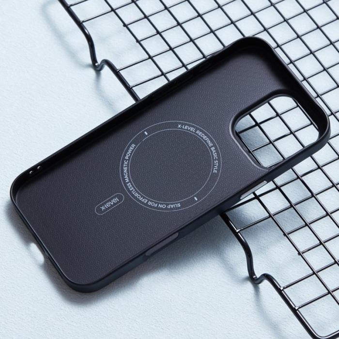 X-Level - X-LEVEL iPhone 16 Pro Skal Magnetiskt Hård PC Kolfiber Svart