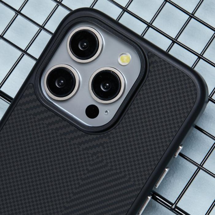 X-Level - X-LEVEL iPhone 16 Pro Skal Magnetiskt Hård PC Kolfiber Svart