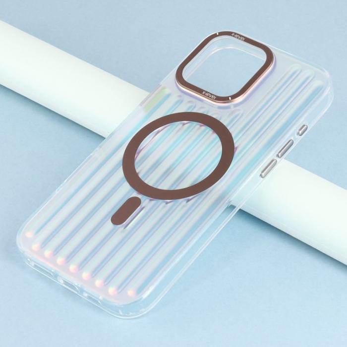 X-Level - X-LEVEL iPhone 16 Pro Skal MagSafe Corrugated Textur - Desert Gold