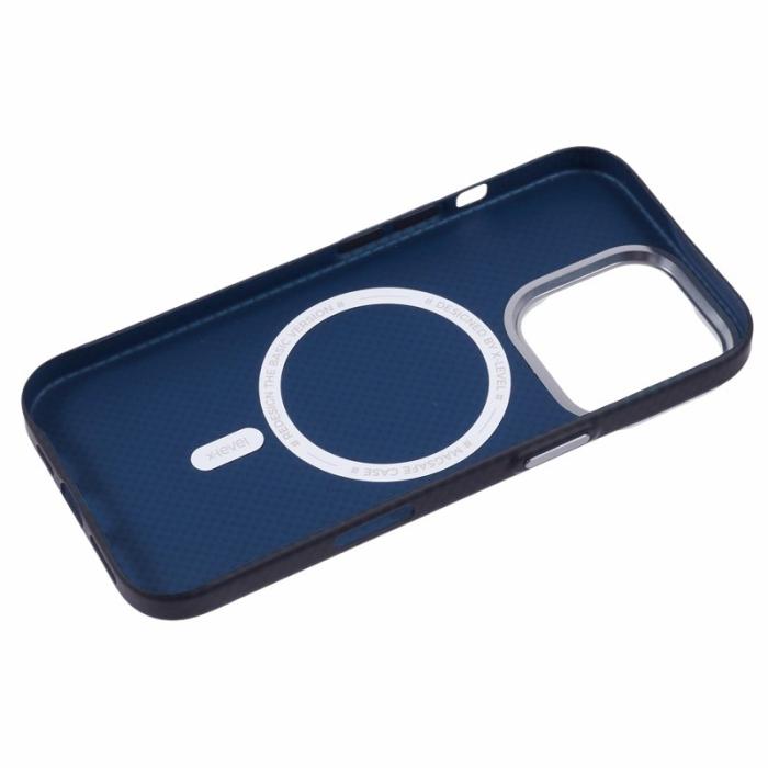 X-Level - X-LEVEL iPhone 16 Pro Skal MagSafe Kolfiber + Metallram Svart