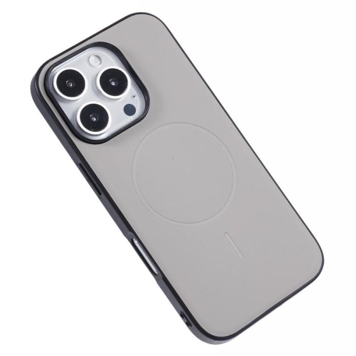 X-Level - X-LEVEL iPhone 16 Pro Skal MagSafe PC+TPU+PU - Grå