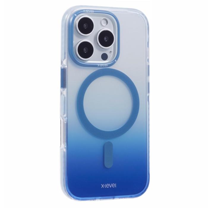 X-Level - X-LEVEL iPhone 16 Pro Skal MagSafe TPU Gradient Blå