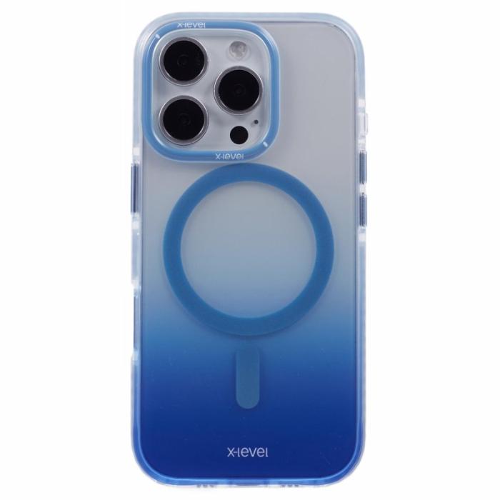 X-Level - X-LEVEL iPhone 16 Pro Skal MagSafe TPU Gradient Blå