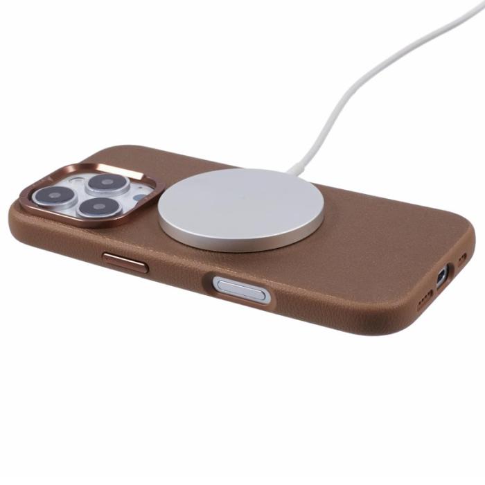 X-Level - X-LEVEL iPhone 16 Pro Skal PU Läder + PC Fodral Titan Guld