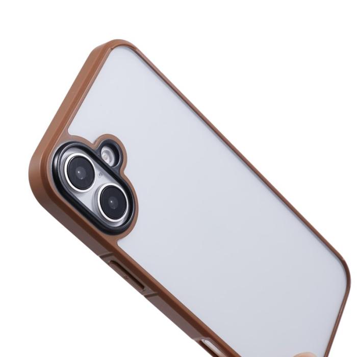 X-Level - X-LEVEL iPhone 16 Skal Akryl+Silikon Anti-Scratch Klar - Titan Guld