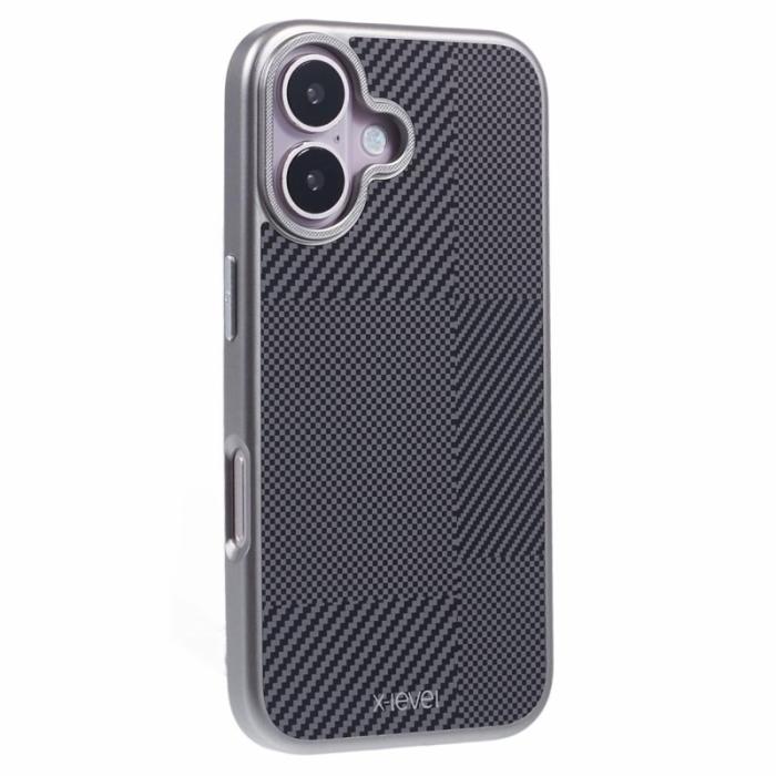 X-Level - X-LEVEL iPhone 16 Skal Anti-Scratch PC Hård - Grå