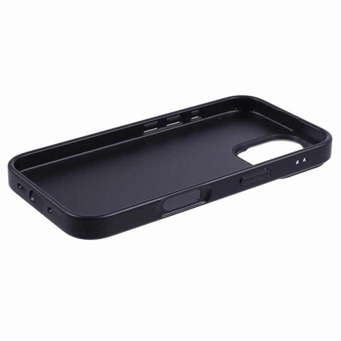 X-Level - X-LEVEL iPhone 16 Skal Geometrisk PC+TPU Läder Svart