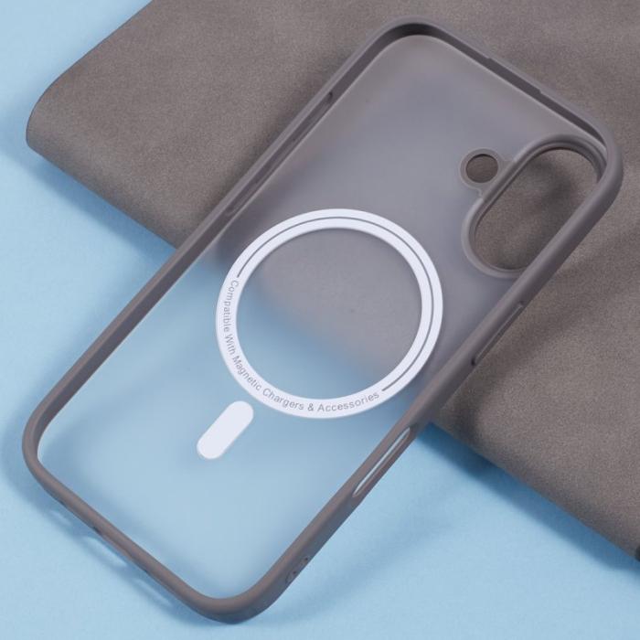 X-Level - X-LEVEL iPhone 16 Skal Magnetiskt PC+TPU Matt Grå