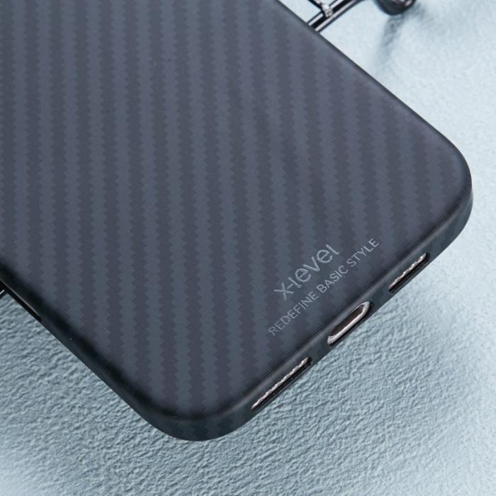 X-Level - X-LEVEL iPhone 16 Skal Magnetiskt Ultra-Tunt Kolfiber Svart