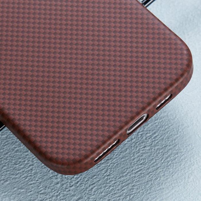 X-Level - X-LEVEL iPhone 16 Skal MagSafe Carbon Nanofiber Röd