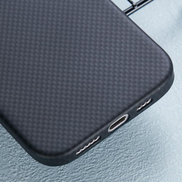 X-Level - X-LEVEL iPhone 16 Skal MagSafe Kolfiber + Metallram Svart