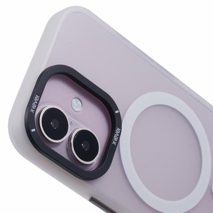 X-Level - X-LEVEL iPhone 16 Skal MagSafe PC + TPU Anti-Fingerprints Vit
