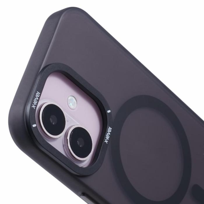 X-Level - X-LEVEL iPhone 16 Skal MagSafe PC + TPU Telefonfodral Svart