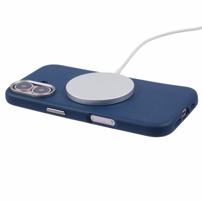 X-Level - X-LEVEL iPhone 16 Skal MagSafe PU Läder Hård PC - Blå