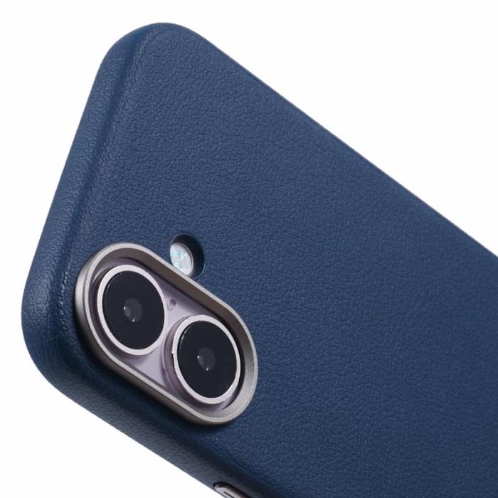 X-Level - X-LEVEL iPhone 16 Skal MagSafe PU Läder Hård PC - Blå