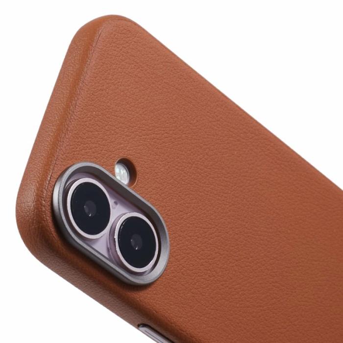 X-Level - X-LEVEL iPhone 16 Skal MagSafe PU Läder Hård PC - Brun