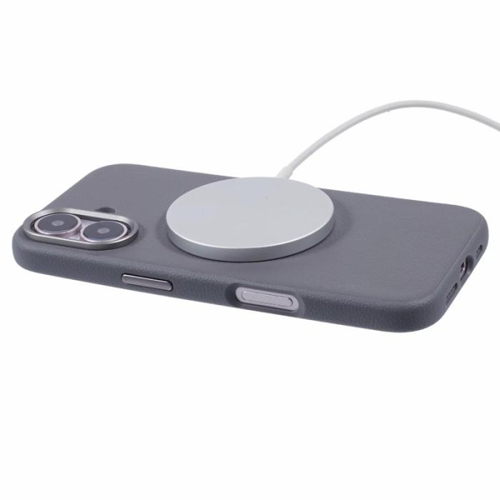 X-Level - X-LEVEL iPhone 16 Skal MagSafe PU Läder Hård PC - Grå
