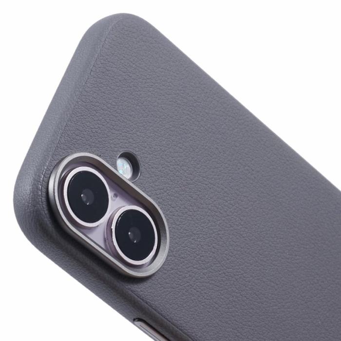 X-Level - X-LEVEL iPhone 16 Skal MagSafe PU Läder Hård PC - Grå