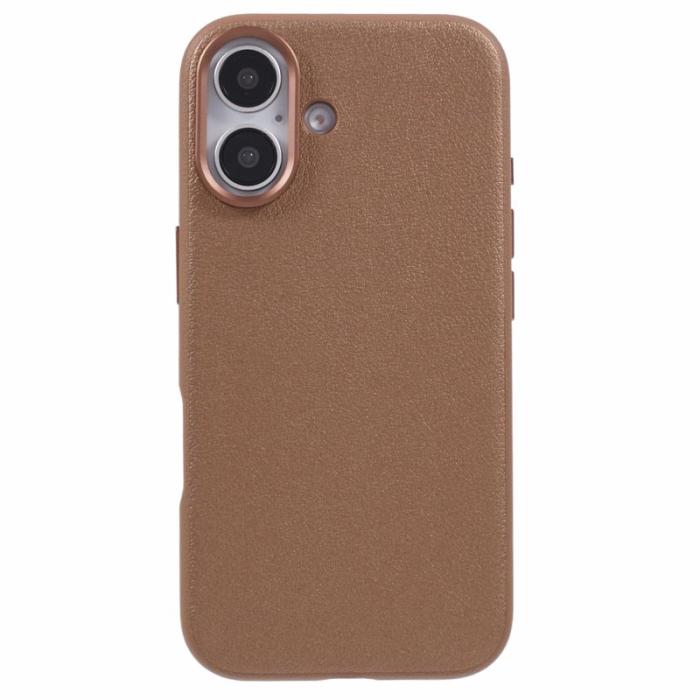 X-Level - X-LEVEL iPhone 16 Skal MagSafe PU Läder Hård PC Titanium Gold