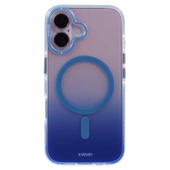 X-Level - X-LEVEL iPhone 16 Skal MagSafe TPU Gradient Blå