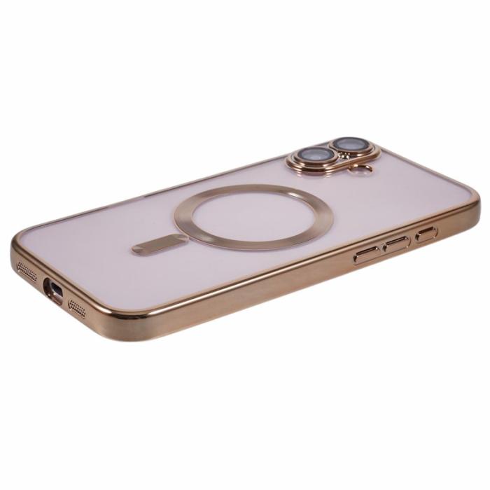 X-Level - X-LEVEL iPhone 16 Skal MagSafe TPU Klar med Linsskydd - Guld