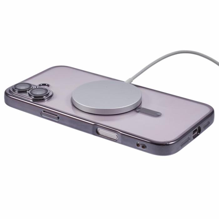 X-Level - X-LEVEL iPhone 16 Skal MagSafe TPU Transparent med Linsskydd Grå