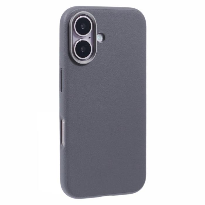 X-Level - X-LEVEL iPhone 16 Skal PU Läder Hård PC Stöttålig Grå