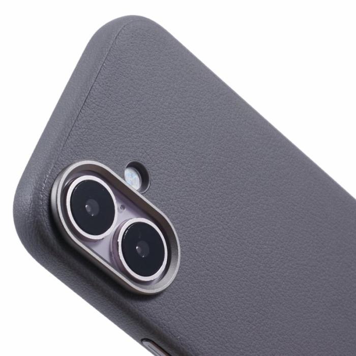 X-Level - X-LEVEL iPhone 16 Skal PU Läder Hård PC Stöttålig Grå