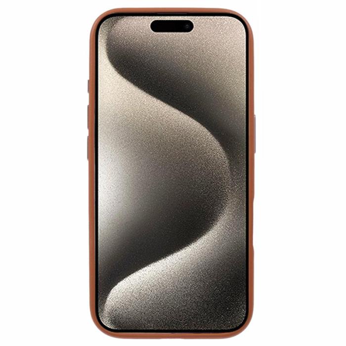 X-Level - X-LEVEL iPhone 16 Skal PU Läder Stöttåligt Telefonfodral Brun