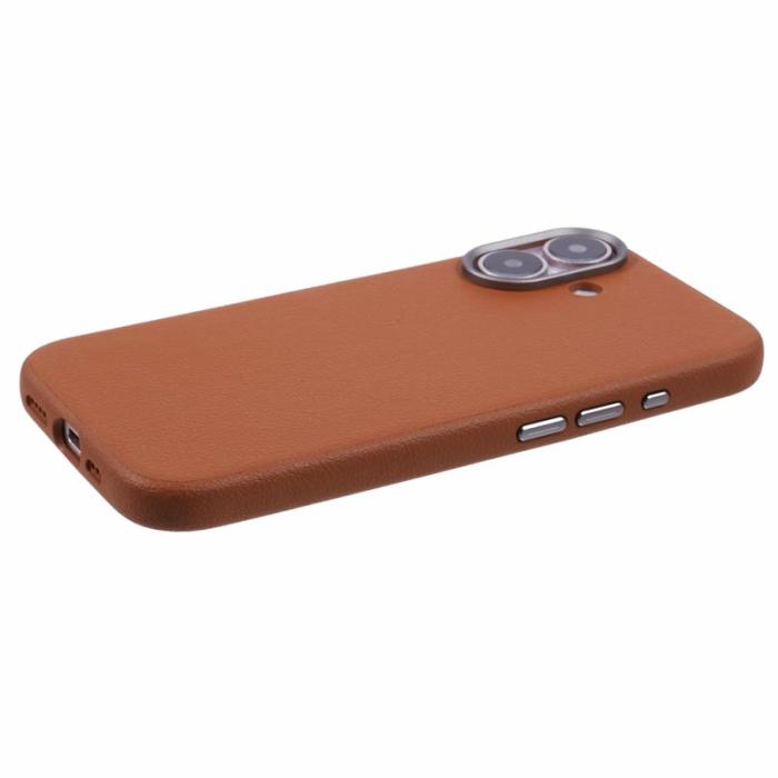 X-Level - X-LEVEL iPhone 16 Skal PU Läder Stöttåligt Telefonfodral Brun