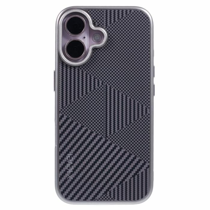 X-Level - X-LEVEL iPhone 16 Skal Rhombus Splicing Hård PC Titanium Grey