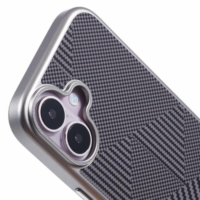 X-Level - X-LEVEL iPhone 16 Skal Rhombus Splicing Hård PC Titanium Grey