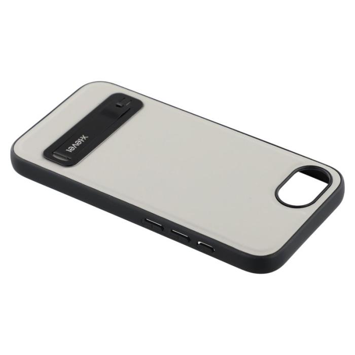 X-Level - X-LEVEL iPhone 16e Skal Läderbelagd PC TPU Grå