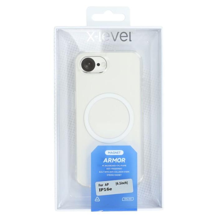 X-Level - X-LEVEL iPhone 16e Skal Magnetiskt PC + TPU Matt Transparent