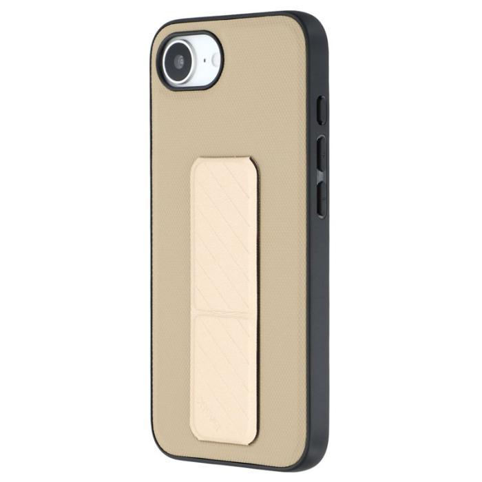 X-Level - X-LEVEL iPhone 16e Skal med Kickstand TPU + PU - Guld