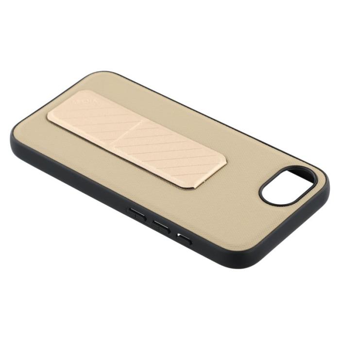 X-Level - X-LEVEL iPhone 16e Skal med Kickstand TPU + PU - Guld