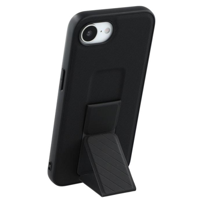 X-Level - X-LEVEL iPhone 16e Skal med Ställ TPU + PU Shockproof - Svart