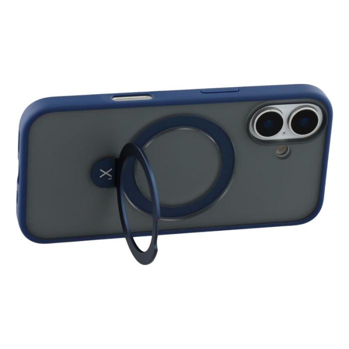 X-Level - X-LEVEL iPhone 17 Fodral Metal Kickstand TPU PC Blå