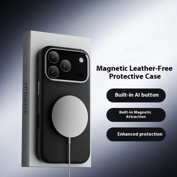 X-Level - X-LEVEL iPhone 17 Pro Fodral MagSafe PU Läder Svart