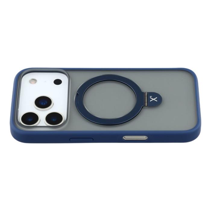X-Level - X-LEVEL iPhone 17 Pro Fodral Metal Kickstand TPU PC Blå
