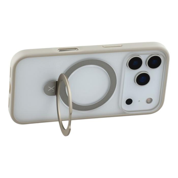 X-Level - X-LEVEL iPhone 17 Pro Fodral Metal Kickstand TPU PC Grå