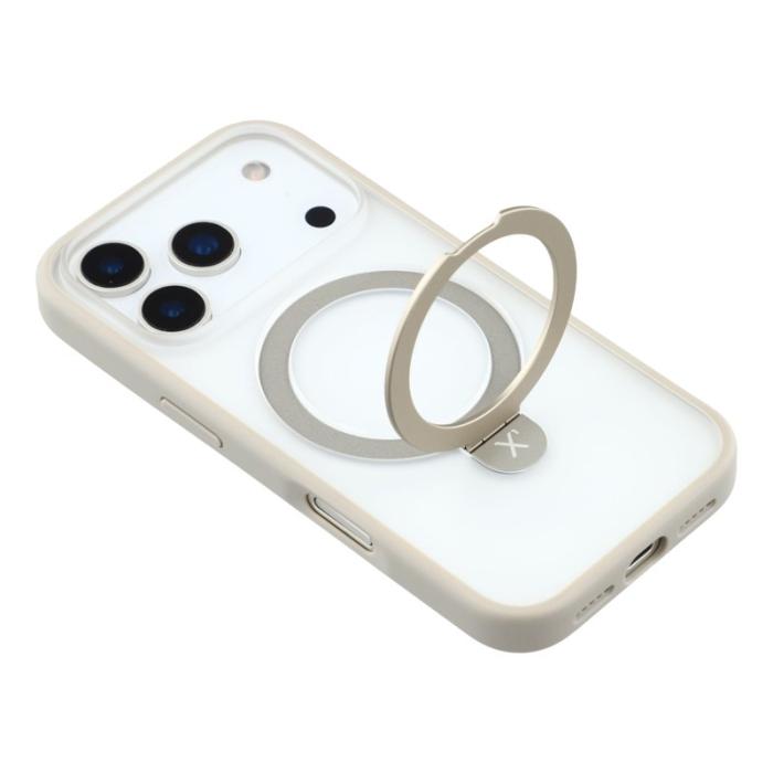 X-Level - X-LEVEL iPhone 17 Pro Fodral Metal Kickstand TPU PC Grå