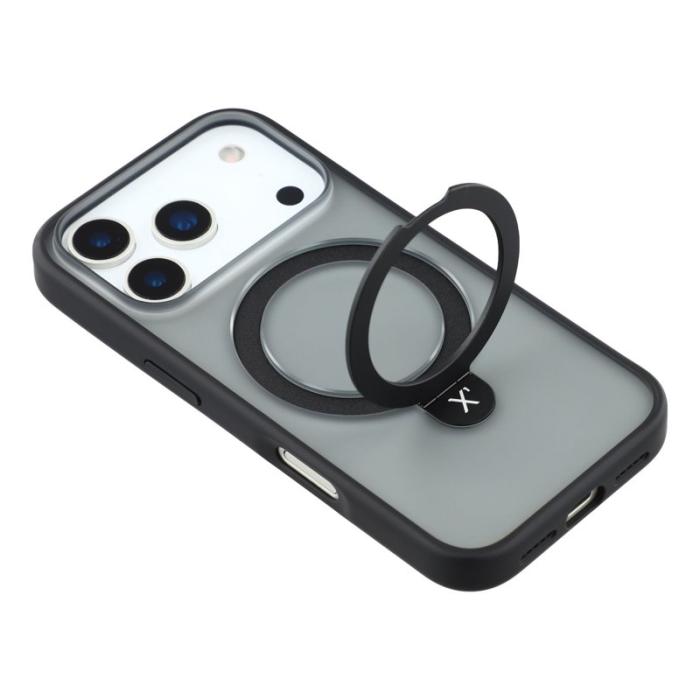 X-Level - X-LEVEL iPhone 17 Pro Fodral Metal Kickstand TPU PC Svart