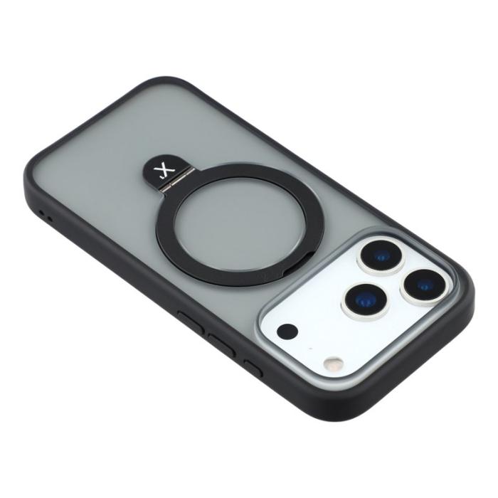 X-Level - X-LEVEL iPhone 17 Pro Fodral Metal Kickstand TPU PC Svart